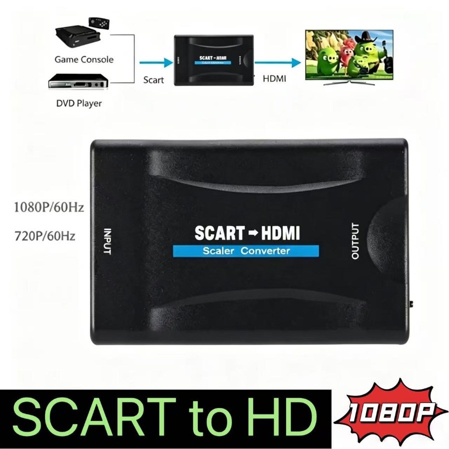 Scart To Hdmi - Adattatore Full HD 1080P da SCART